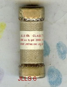 LITTLEFUSE JLLS6 CLASSE T JLLS 6 FUSIBILI 6 AMP 600 VOLT LITTELFUSE - Foto 1 di 3
