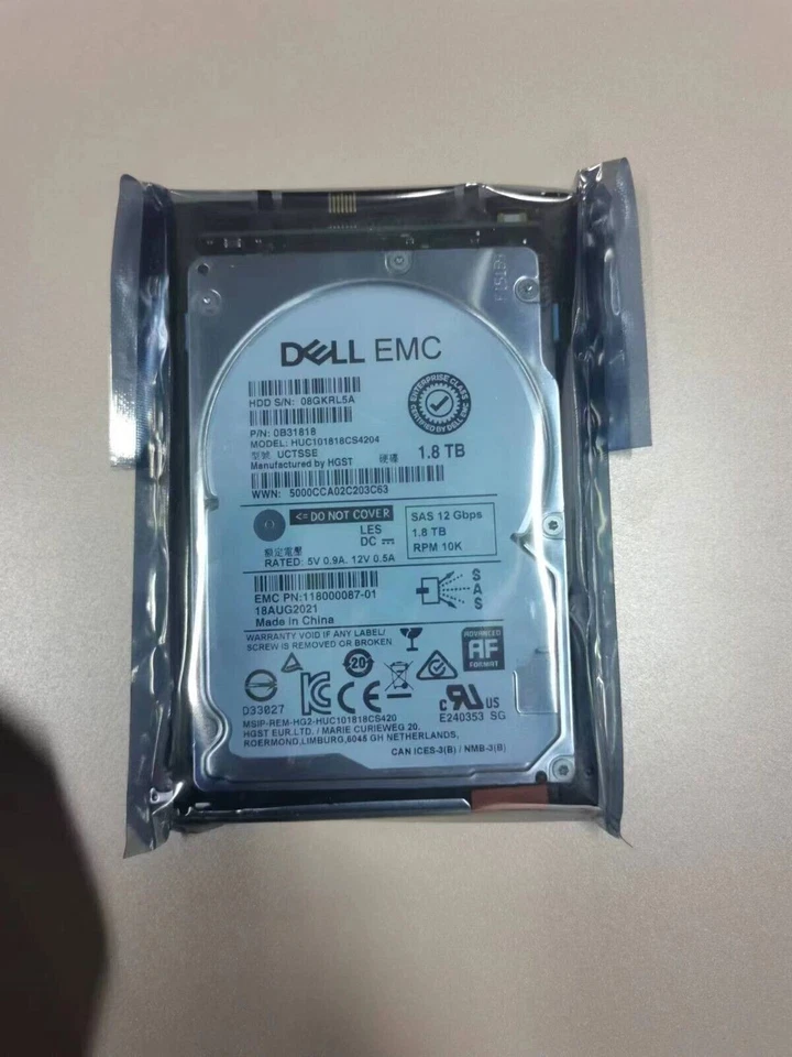 EMC UNITY XT380 XT480 1.8T SAS 2.5 005053365 D4-2S10-1800 Solid State Drives - Image 1 of 1