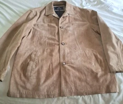 Newport Harbor пальто куртка для взрослых мужской размер большой желтовато-коричневый замши кожи 🔹️ - Изображение 1 из 4