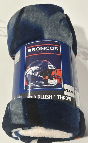 Denver Broncos NFL Super Plush Throw 46" x 60" New Cover
