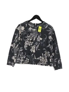 Obey Women's Jumper S Blue Floral Cotton with Polyester Round Neck Pullover - Picture 1 of 5