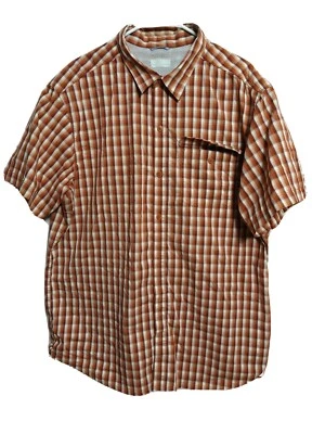 Columbia Hombres X-LARGE Transpirable Senderismo Prendas Exteriores Manga Corta Con Botones (#m1 Foto 1 de 4