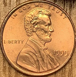 1995 Lincoln Cent Print Error On The I & #5 - Picture 1 of 5