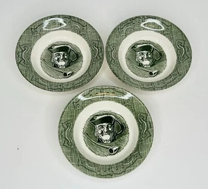 3 tazas The Old Curiosity Shop Royal Toby Personaje pipa fruta postre cuencos verde - Imagen 1 de 6