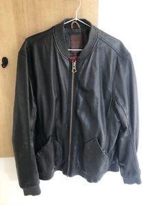 TIMBERLAND giacca giubbotto Vera Pelle NERO fodera rossa XL - Foto 1 di 14