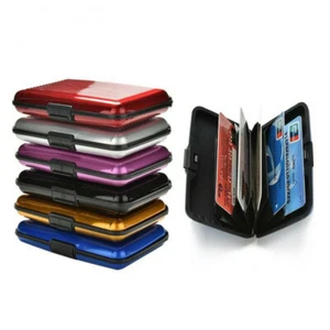 Unisex Small Wallet Hard Card Holder Case Credit Smooth Surface Coin Purse US - Picture 1 of 38
