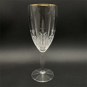 Noritake Set of 6 Stenmark Gold Rim Crystal 8-3/4” Iced Tea Glasses - Picture 1 of 7