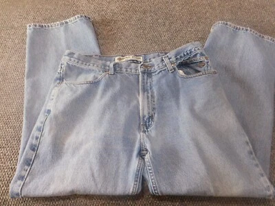 Jeans masculino Harley Davidson 38x29 reto regular azul claro motocicleta vintage - Imagem 1 de 4