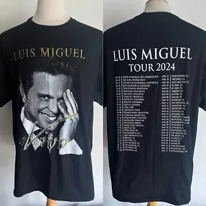 LUIS MIGUEL (2024) T-shirt uomo ufficiale glitter "En Vivo" date tour taglia XL - Foto 1 di 6