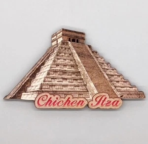 Chichen Itza Mexiko Tourist Reise Souvenir Geschenk 3D Holz Kühlschrankmagnet Handwerk - Bild 1 von 1