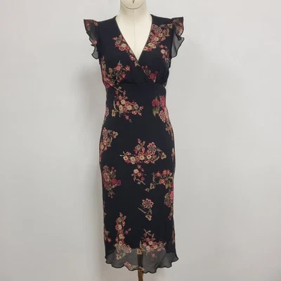 Vestido midi vintage Trixxi para mujer oscuro floral caprichoso talla S Fairy Grunge Foto 1 de 4