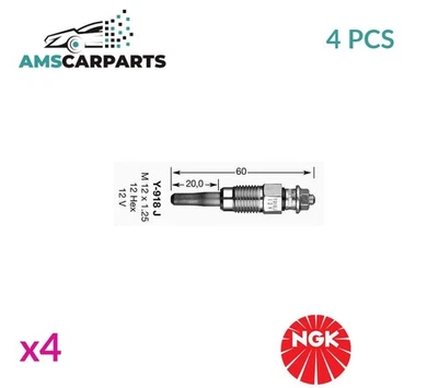 ENGINE GLOW PLUGS 6285 NGK 4PCS NEW OE REPLACEMENT - Image 1 of 4