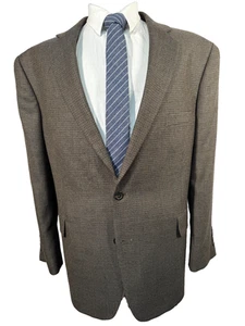 STAFFORD Mens Brown BIG & TALL ELBOW PATCHES Wool Sport Coat Blazer Jacket 50R - Picture 1 of 10