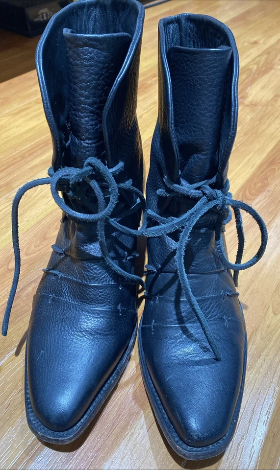 Черные женские сапоги John Fluevog Autry Luana на шнуровке размер 8,5 - Изображение 1 из 4