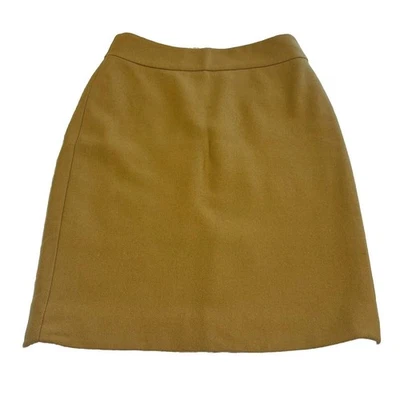 J.Crew Women’s Sz 8 Wool Pencil Skirt Mustard Yellow Lined Academia Retro Preppy - Image 1 of 4