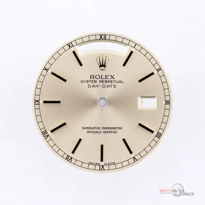 Original Herren Rolex DayDate 36mm 18038 18238 Silber Stick Dial 18KY #H19 - Bild 1 von 8