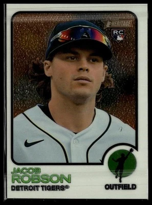 2022 Topps Heritage #588 Jacob Robson Chrome #/999 SN - Image 1 of 2