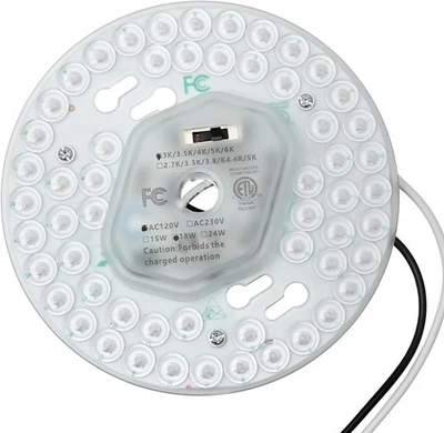 7'' LED Ceiling Fan Light Retrofit Kit 18W Replacement PCB Board 5CCT - Image 1 of 4