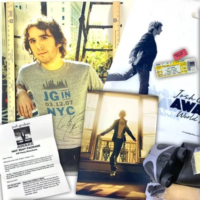 Josh Groban Awake 2007 Hot Seat VIP Package Autograph Poster Binoculars Program+ - Image 1 of 4
