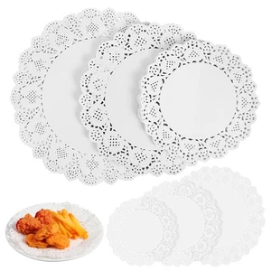 300 Pcs Carta Base Di Fiori Assorbente Per Olio Bambino Centrini Pizzo Tavoli - Foto 1 di 11