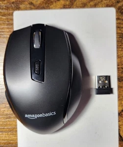 AmazonBasics Ergonomic Wireless Mouse 2.4GHz w/ USB Receiver - Picture 1 of 1