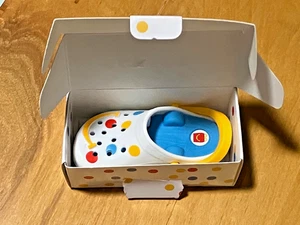 McDonalds Mini Crocs Keychain in Box WHITE/POLKA DOTS Happy Meal Toy 2024 - Picture 1 of 13