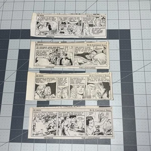 Vtg He-Man Comic Strip Newspaper Clip Lot B&W Masters Of The Universe 1980s MOTU - Picture 1 of 14
