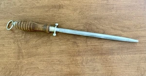 Vintage Antique West German Steel Knife Sharpener Marks Pro 3300 Wooden Handle * - Picture 1 of 8