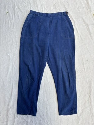 Jeans con cremallera lateral de los años 50 peto cremallera de cadera denim 31”-33” Foto 1 de 4