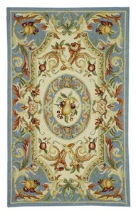 Chelsea Collection Accent Rug - 1'8" x 2'6", Blue, Hand-Hooked French Country... - Picture 1 of 6
