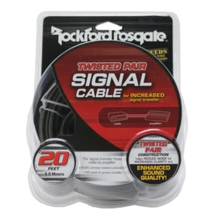 Rockford Fosgate RFI-20 20 ft. 2-Channel Twisted Pair RCA Interconnect Cable NEW - Picture 1 of 1