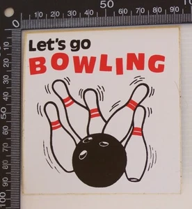 VINTAGE LET'S GO BOWLING 10-PIN AMF AUSTRALIA ADVERTISING PROMO STICKER - Picture 1 of 1