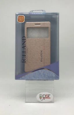 Cover case KALAIDENG a Portafoglio per Huawei Ascend P7 Rigida Ecopelle Oro - Immagine 1 di 3