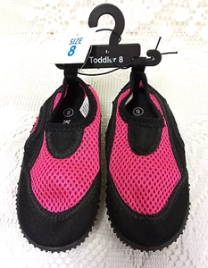 Kidget WATER SHOES Toddler Size 8 SWIM Beach POOL Pink Black - Picture 1 of 8