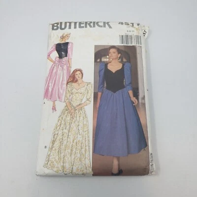 Butterick Sewing Pattern 4517 Sweetheart Neckline Prom Gown Formal Dress 6 8 10 - Image 1 of 4