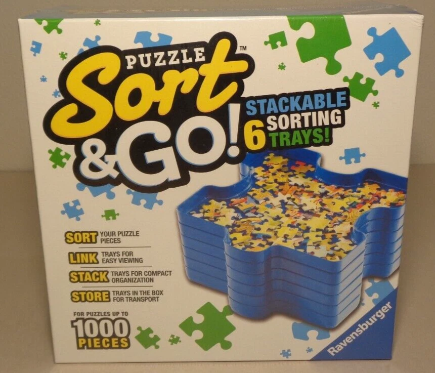 Ravensburger Sort & Go Jigsaw Puzzle - 6 Stackable Sorting Trays Cond