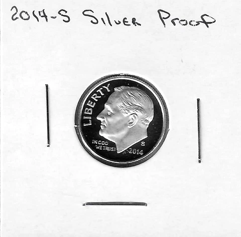 2014-S Silver Roosevelt Dime Proof Cover
