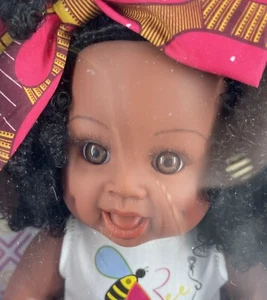 Orijin Bees Natural Ella 12" Baby Bee Doll Black Hair with Brown Eyes NEW IN BOX - Picture 1 of 8