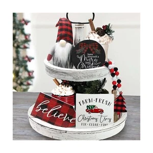 Christmas Decor - Christmas Decorations Indoor - Believe Merry Christmas Wood... - Picture 1 of 6