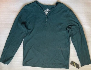 HELIX, YOUNG MEN'S XL, PONDEROSA PINE GREEN HENLEY SHIRT, NEW WITH $34 TAGS - Picture 1 of 11