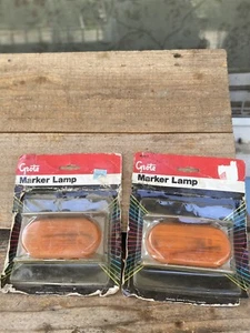 (2) NOS Grote Amber Lens Marker Lights -Metal- Clad- Truck Semi Trailer RV- 12V - Picture 1 of 4