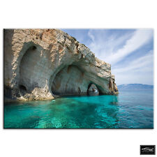 Zakynthos Greece   Sunset Seascape BOX FRAMED CANVAS ART Picture HDR 280gsm