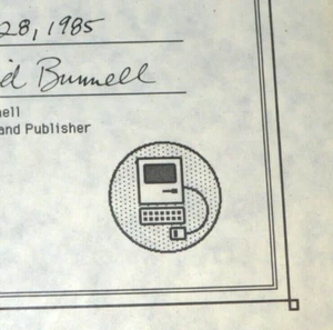 VINTAGE ZERTIFIKAT APPLE MEMORABILIA ORIGINAL MACINTOSH BESITZER MACWORLD 1985 - Bild 1 von 4
