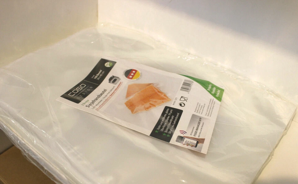 100 CASO Vakuumierer Beutel 30 x 40 cm Siegelrandbeutel Profi-Gebrauch 70µm