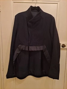 Rick Owens LIMO Fall '11 Runway Angled Cut Coat L 50 Silk Olmar Mirta EUC! Sale! - Picture 1 of 12