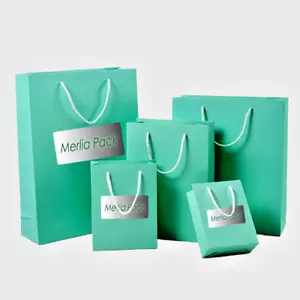 100x borsa boutique festa bomboniere carta trattamento regali finitura opaca borse giorno mamma - Foto 1 di 6