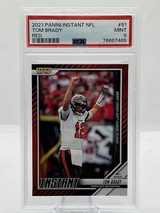 2021 NFL Panini Instant Tom Brady #81 Bucaneers 600 TD Red Parallel /99 PSA 9 - Picture 1 of 2