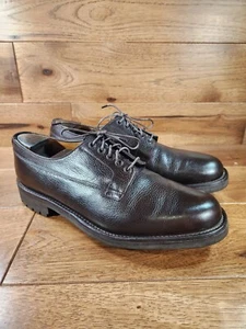 Polo Ralph Lauren Crocket Jones Brown Leather Derby Sz 10.5 D Made In England - Picture 1 of 21