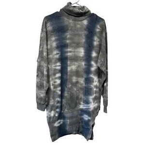 NWT Young Fabulous & Broke tie dye Asymmetrical Turtleneck Zip Sweatshirt Dress - Picture 1 of 11