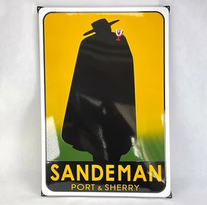 XXL SANDEMAN Port Emailleschild Sherry enamel sign 95X65 cm 2. Wahl - Picture 1 of 5